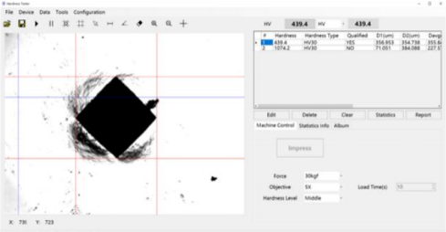 Тест на твердость Виккерса