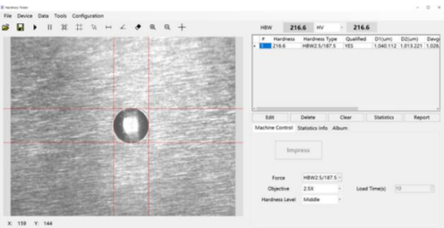 Тест на твердость Бринелла